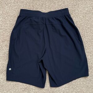 Lululemon Men’s Shorts Navy Blue Elastic Waist Athletic Workout HIIT Gym Run